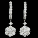 14k White Gold 2.00ct Diamond Earrings
