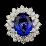 18k Gold 10.00ct Tanzanite 3.60ct Diamond Ring