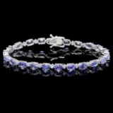 14k Gold 10ct Tanzanite 0.40ct Diamond Bracelet