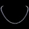 14k Gold 34ct Sapphire 0.90ct Diamond Necklace