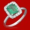 14k Gold 1.20ct Emerald 0.52ct Diamond Ring