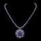 14k Gold 44ct Sapphire 2.60ct Diamond Necklace