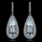 14K Gold 23.10ct Aquamarine 2.50ct Diamond Earrings