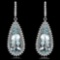 14K Gold 28.67ct Aquamarine 2.41ct Diamond Earrings