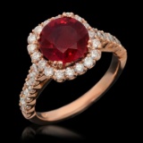 14K Gold 3.28ct Ruby 1.26ct Diamond Ring