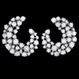 14k White Gold 4.40ct Diamond Earrings