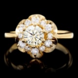 14k Yellow Gold 1.15ct Diamond Ring