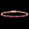 14k Rose Gold 3.21ct Ruby 0.75ct Diamond Bracelet