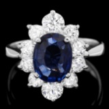 18k Gold 1.80ct Sapphire 1.20ct Diamond Ring