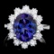 14k Gold 5.00ct Tanzanite 1.20ct Diamond Ring