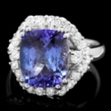 14k Gold 6.00ct Tanzanite 1.20ct Diamond Ring