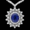 18k 6.20ct Tanzanite 10.75ct Diamond Necklace
