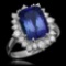 14K Gold 4.00ct Tanzanite 0.90ct Diamond Ring