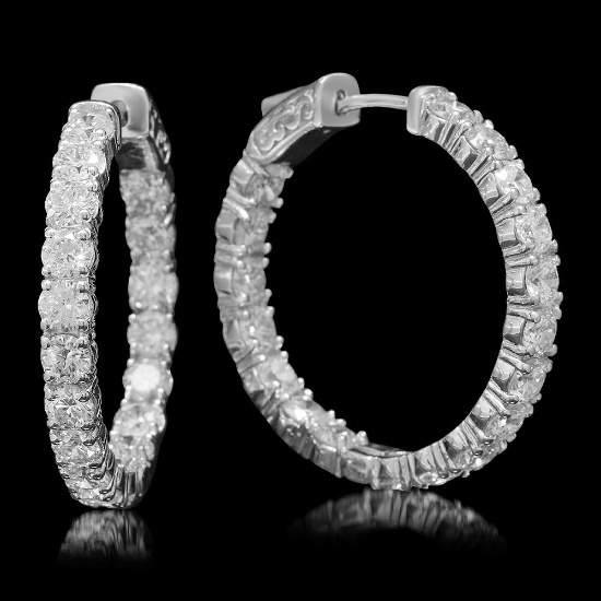 14K Gold 6.25ct Diamond Earrings