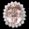 14k Gold 33.50ct Morganite 3.15ct Diamond Ring