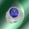 14K Gold 6.70cts Tanzanite & 1.85cts Diamond Ring