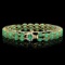 14k Gold 18ct Emerald 0.40ct Diamond Bracelet