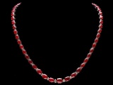 14k Gold 37.00ct Ruby 1.45ct Diamond Necklace