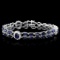 14k Gold 22ct Sapphire 1.50ct Diamond Bracelet