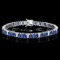 14k Gold 18ct Sapphire 1.80ct Diamond Bracelet