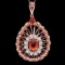 14k Rose 5.15ct Sapphire 1.00ct Diamond Pendant