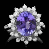 14k Gold 3.50ct Tanzanite 0.75ct Diamond Ring