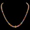 14k Gold 30ct Sapphire 1.5ct Diamond Necklace