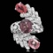 14k White Gold 5.5ct Spinel 1.00ct Diamond Ring