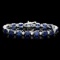 14k Gold 16ct Sapphire 0.75ct Diamond Bracelet