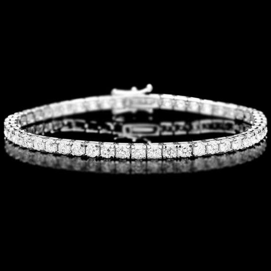 18k White Gold 6.50ct Diamond Bracelet