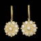 14k Yellow Gold 6.4ct Diamond Earrings