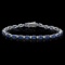 14k Gold 12ct Sapphire 0.54ct Diamond Bracelet