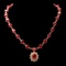 14k Yellow Gold 80ct Ruby 3.00ct Diamond Necklace