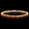 14k Gold 19.5ct Sapphire 1.20ct Diamond Bracelet