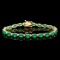 14k Gold 10ct Emerald 0.60ct Diamond Bracelet