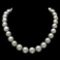 18K Gold Pearl 0.60ct Diamond Necklace