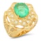 14K Gold 4.89ct Emerald 1.08cts Diamond Ring