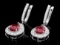 14k Gold 6.50ct Ruby 1.70ct Diamond Earrings