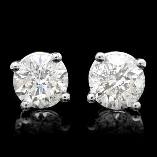 14k White Gold 1.00ct Diamond Earrings