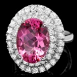 14k Gold 6.55ct Tourmaline 1.45ct Diamond Ring