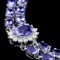 14k 21.88ct Tanzanite 1.66ct Diamond Bracelet