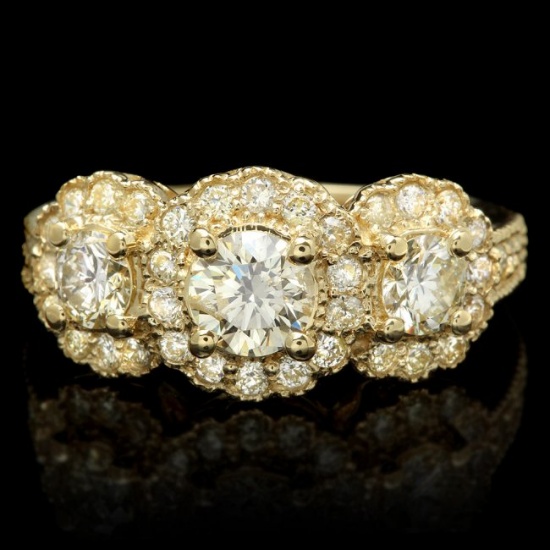 14k Yellow Gold 1.95ct Diamond Ring