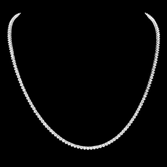 18k White Gold 7.60ct Diamond Necklace