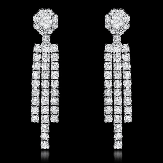 18k White Gold 2.67ct Diamond Earrings