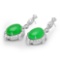 14K Gold 17.86ct Jadeite 1.92cts Diamond Earrings