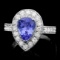 14k Gold 2.50ct Tanzanite 1.00ct Diamond Ring