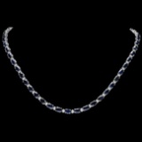 14k Gold 26.50ct Sapphire 1ct Diamond Necklace