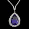 18k 38.00ct Tanzanite 12.35ct Diamond Necklace