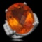 14K Gold 27.77ct Citrine 0.79ct Diamond Ring