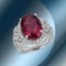 14K Gold 8.95cts Tourmaline & 1.59cts Diamond Ring